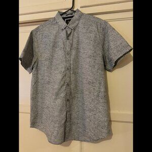 Denim & Flower | Ricky Singh | Slim Fit | Short Sleeve Button Down |  Large (L)